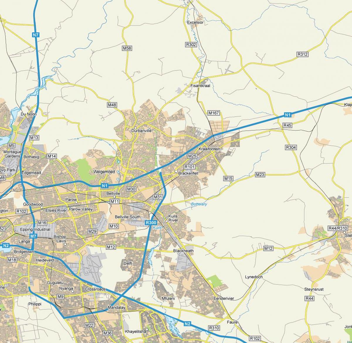 지도 brackenfell 케이프타운