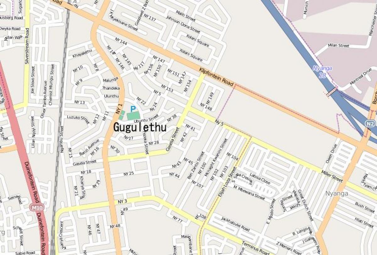 지도 gugulethu 케이프타운