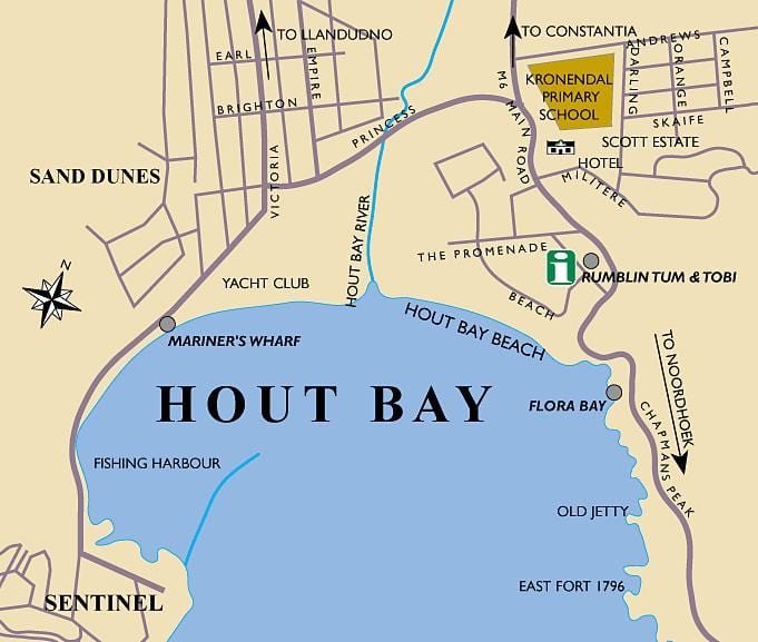 지도 hout bay 지도 케이프타운