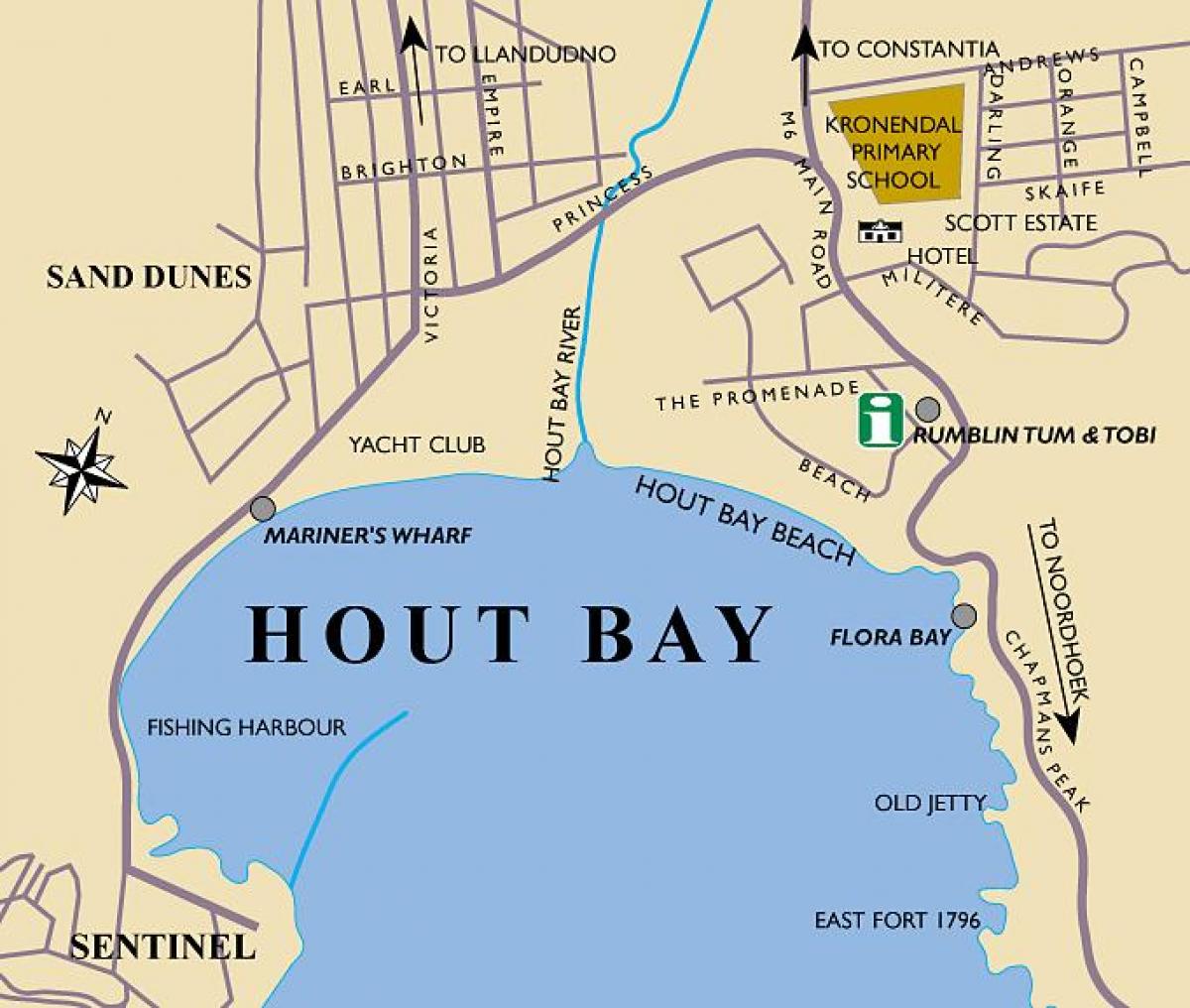 지도 hout bay 지도 케이프타운