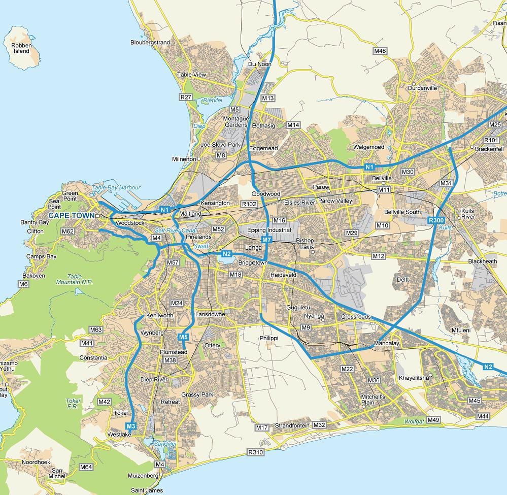 지도 langa 케이프타운