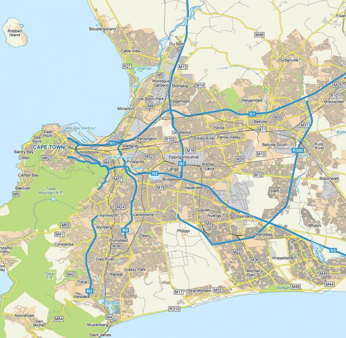 지도 langa 케이프타운