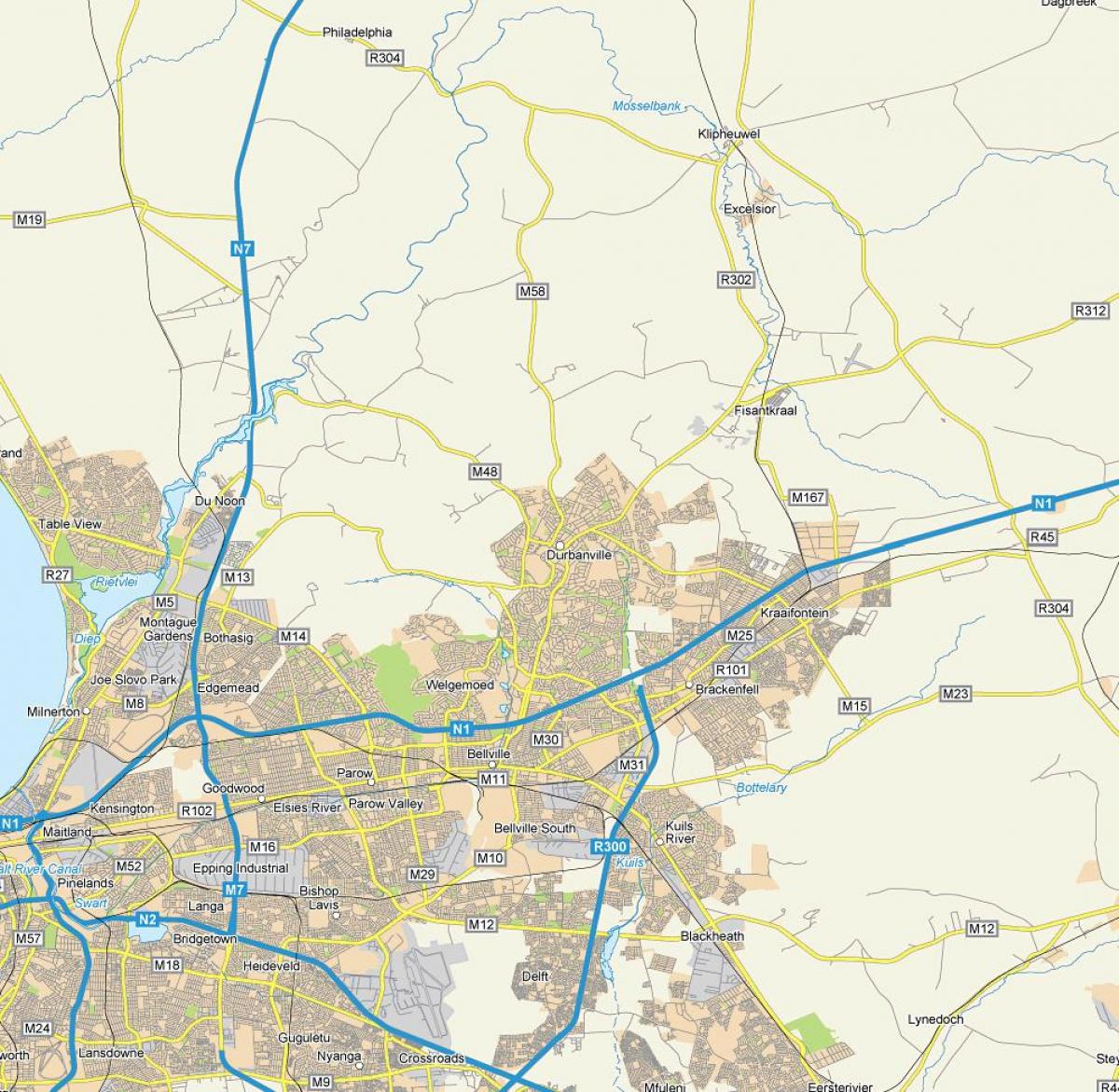 지도 uitzicht durbanville