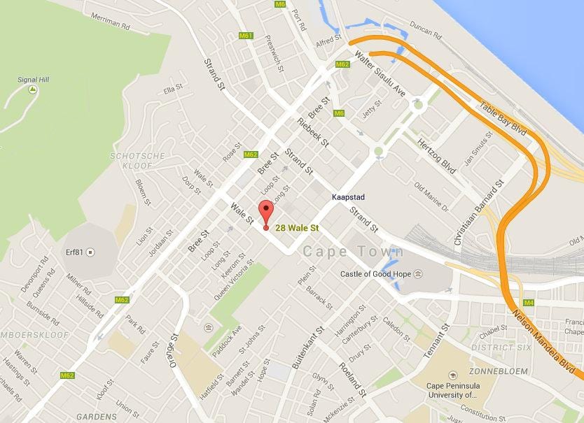 지도 wale street Cape Town