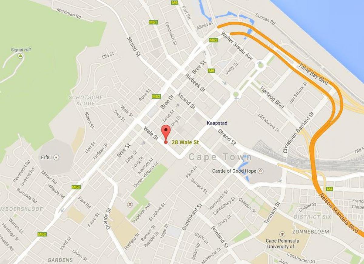 지도 wale street Cape Town