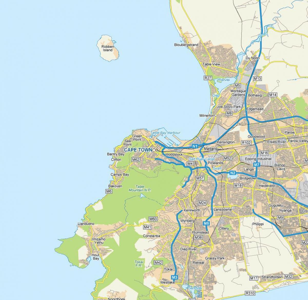 western cape 강 맵