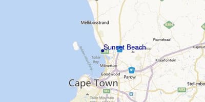 지도 sunset beach 케이프타운