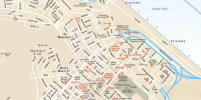 지도의 거리지도의 케이프타운 주변 지역